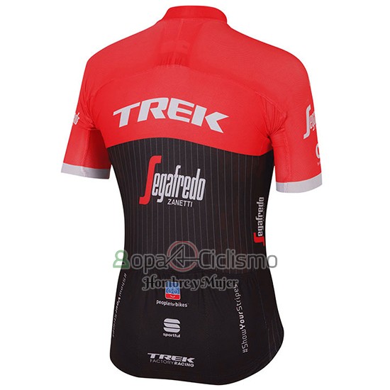 Trek Segafrojoo Ropa Ciclismo Culotte Corto 2017 Mangas Cortas Negro y Rojo